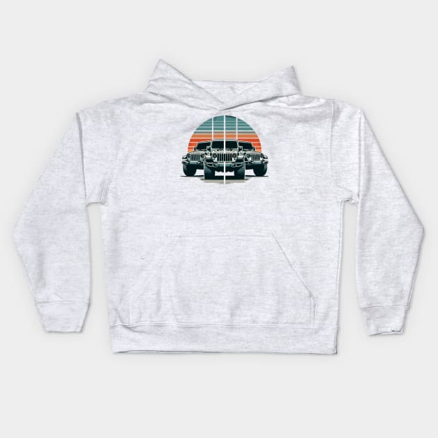 Jeep Gladiator Kids Hoodie by Vehicles-Art